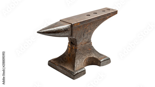 Foto Heavy metallic iron anvil tool isolated industrial blacksmith craftsmanship equi