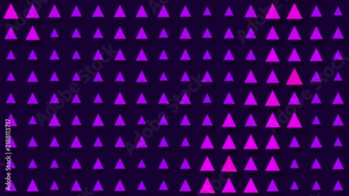 Abstract purple triangle grid wave motion graphics footage