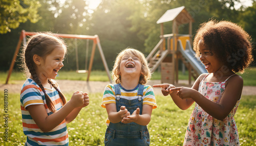 children playing in the park