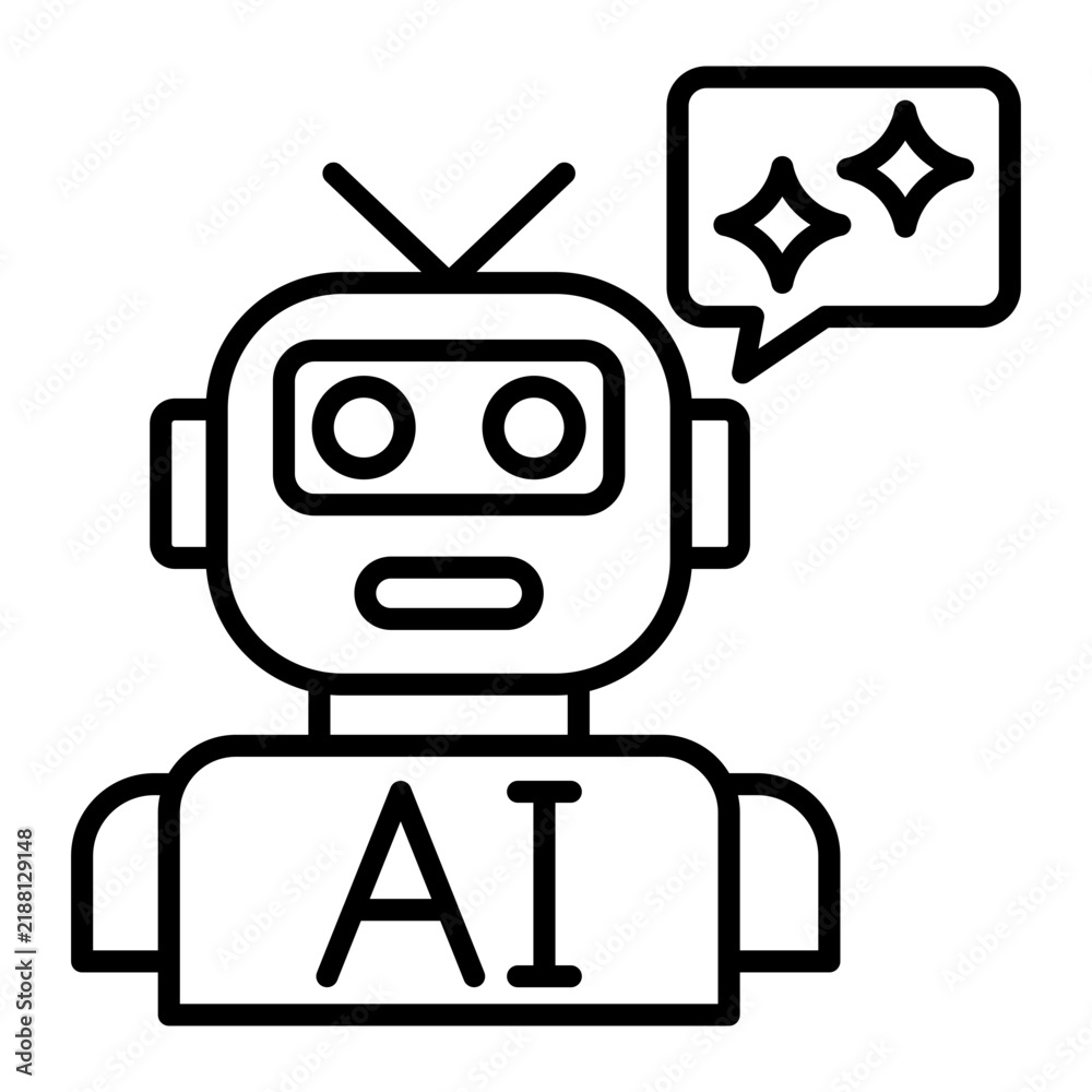 Naklejka premium Ai Assistant Icon
