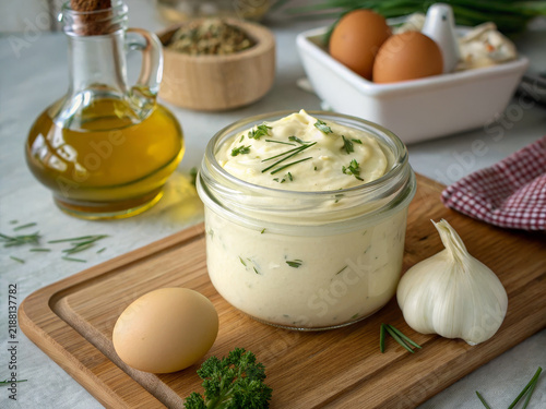 homemade mayonnaise with chasnik