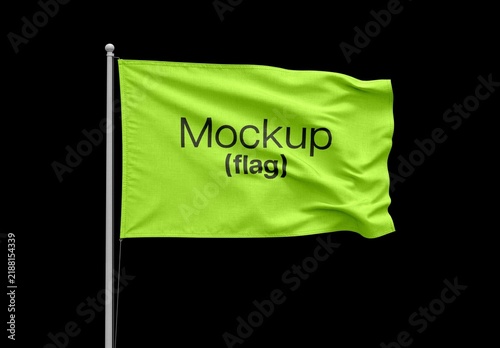 Flag Mockup For Branding And Advertising Design
