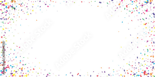 Flying latin letters. Colorful childish scattered charachters of English alphabet. Foreign languages study concept. Back to school banner on white background.