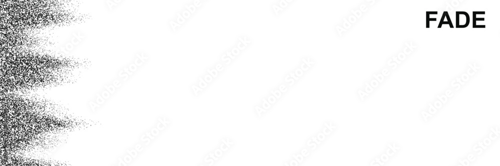 Obraz premium Abstract black and white gradient texture with word FADE