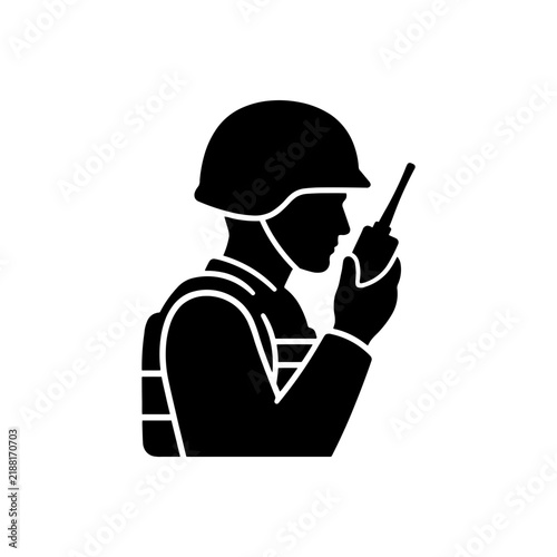 Soldier Using Radio Icon