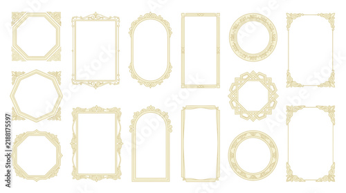 Ornate Vintage Frames Collection - Isolated Vector Elements