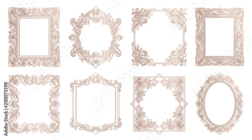 Ornate Vintage Frames Collection - Isolated on Transparent Background