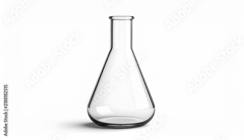 Minimal Clear Glass Laboratory Flask