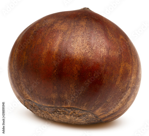 Foto Roasted chestnuts isolated on a white background, with clipping path, Perfect visual for healthy snack marketing, gourmet food recipes, for product packaging design