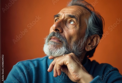 Old man in contemplation.