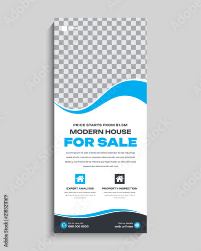 Real Estate Agency Roll Up Standee Banner Template