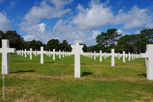 Obraz na płótnie CIMITERO AMERICANO SU OMAHA BEACH IN NORMANDIA, SPIAGGIA DELLO SBARCO D-DAY