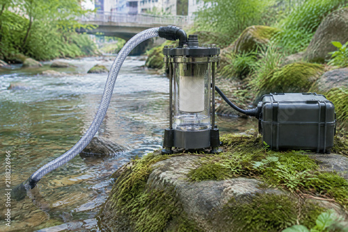 Plakat Microplastic Filtration Sampler for Urban Stream Research