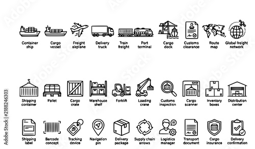 Workplace Stress and Burnout Outline Icons for Deadline Pressure Fatigue and Productivity