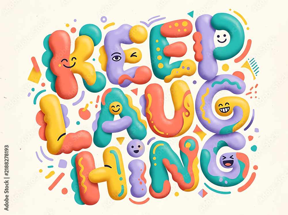 Fototapeta premium Colorful Alphabet Letters and Cartoon Typography Vector Illustration for Children Education, School, Learning, Fun, Creative Patterns, Cards, and Playful Designs