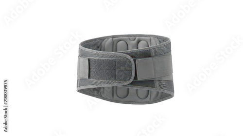Quadro su tela Black lumbar support belt with adjustable velcro straps and mesh fabric, for bac
