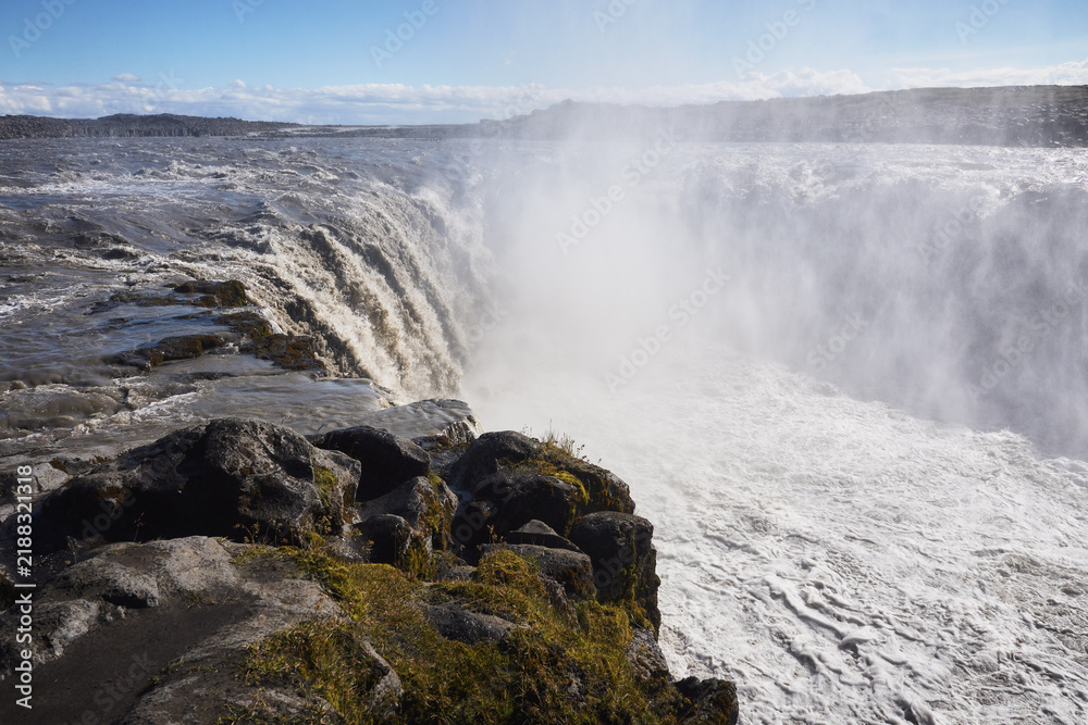 Fototapeta premium Upper Edge of Dettifoss Waterfall in Iceland