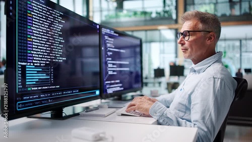 Experienced Software Developer Coding Remotely