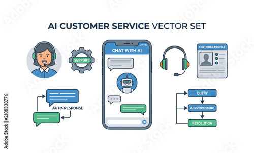 Digital communication chat message illustration