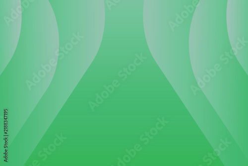 Abstract Green Gradient Curved Wave Background