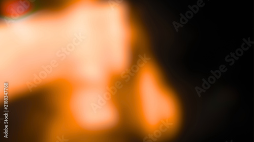 Golden Amber Bokeh Abstract Background on Dark Void