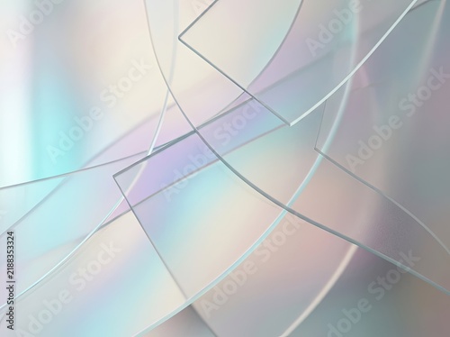 Iridescent Abstract Line Waves