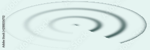 Orbit Rings, Halftone Design, Abstract Illustration, Circular Pattern, Retro Style, Graphic Element, Conceptual Art