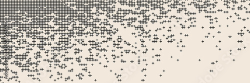 Halftone Dissolve Effect, Abstract Pixel Pattern, Gradient Transition Design, Vintage Graphic Illustration, Retro Style.