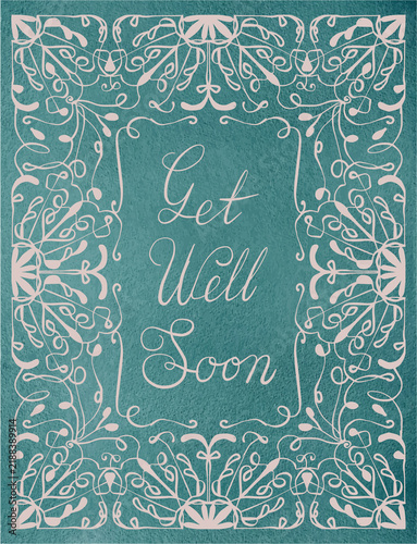 Cuadro en lienzo get well soon card 024.