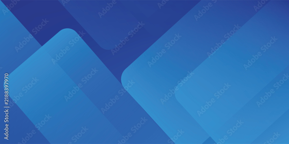 Obraz premium Minimal geometric background. Blue elements with fluid gradient. Dynamic shapes composition. Vector illustration