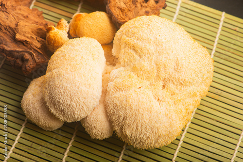 Fresh Lion's Mane Mushroom.  Hericium erinaceus