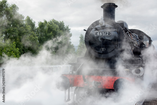 Foto steam train on a fire