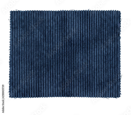 Foto Navy Blue Corduroy Fabric Swatch