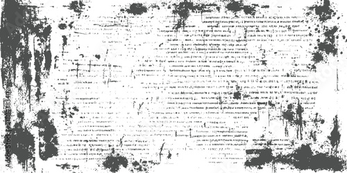 Monochrome Distressed Grunge Texture with Old Ink Splatters