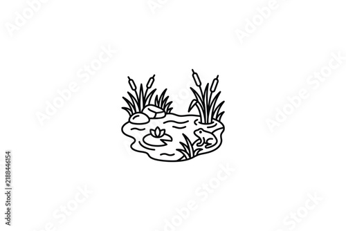 Hand drawn coral reef illustration.