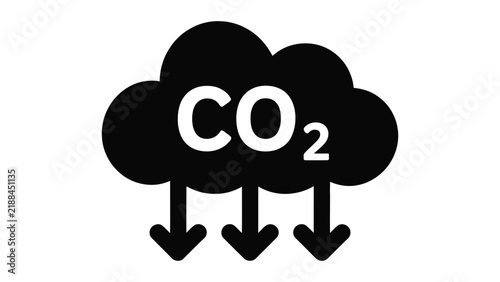 Bild auf Leinwand Environmental Concept Illustration of Carbon Dioxide Emissions and Their Impact