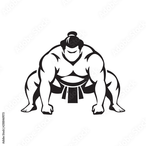 Obraz na plátne sumo wrestler japanesse abstract drawing