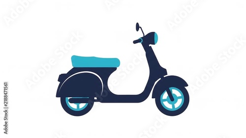 Scooter Flat Icon Design Illustrating Black Friday Shipping or Urban Lifestyle Mobility