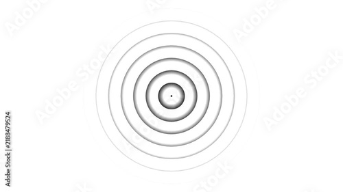 Minimalist concentric circles animation, pulsing geometric ripple motion background