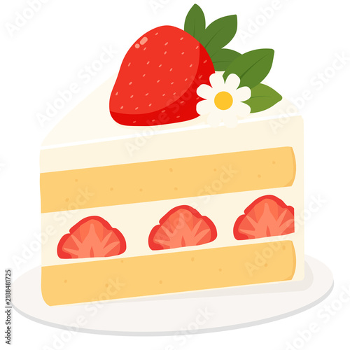 Illustration of Strawberry Shortcake Slice