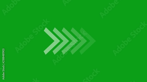 Animated green screen arrow pointer overlay for ui and directional animation chroma key