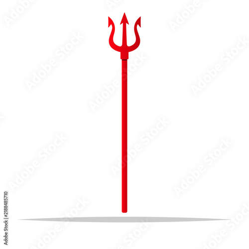 Tapety artystyczne Devil trident vector isolated illustration