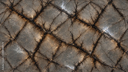 dark grey stone grid network pattern concept with intricate crack line structure and abstract surface design, showing modern architectural texture for futuristic background