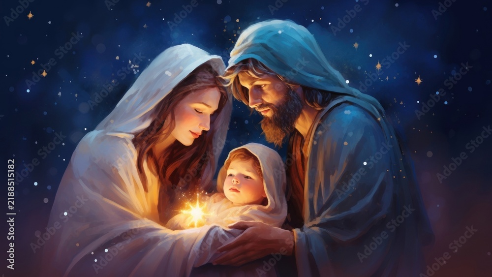 Fototapeta premium Nativity Christmas christmas adult star