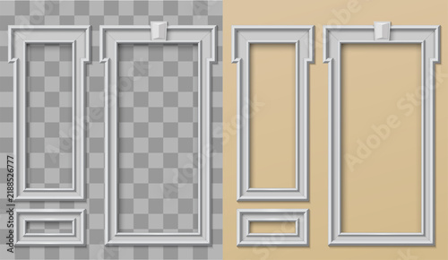 Obraz na płótnie Decorative Cabinet Panels Vector Template