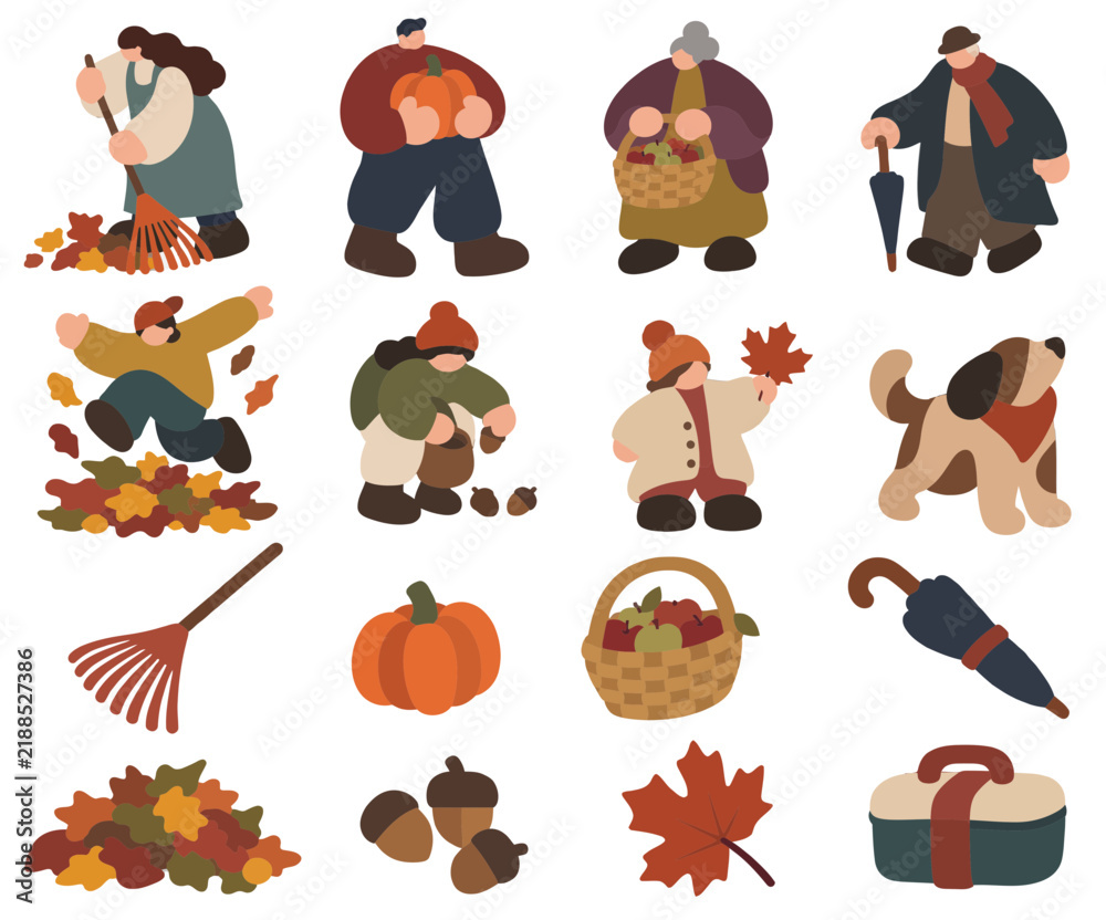 Fototapeta premium Autumn family activity 19