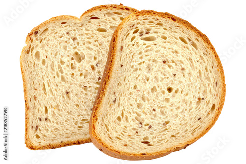 Bild auf Leinwand Sliced multigrain bread, whole grain toast transparent PNG