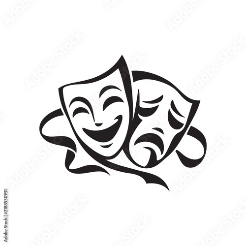 abstract drama mask drawing