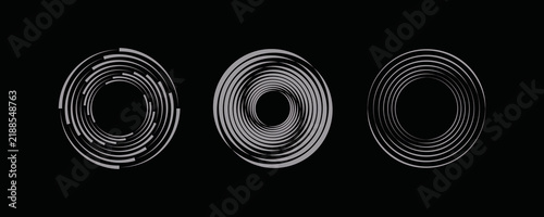 Obraz na płótnie Create a bold look with a centric circle background featuring vector graphics of sound waves