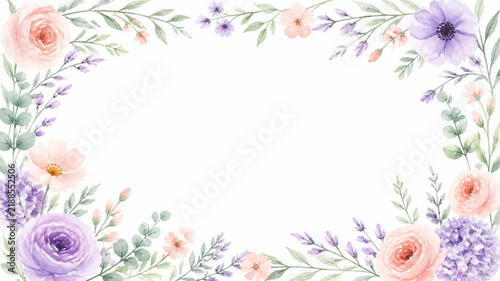 Obraz na płótnie frame with flowers